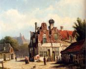 Houses Along A Village Street In Summer - 威廉·库库克